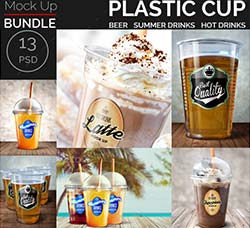 塑料杯品牌展示模型合集：Plastic Cup Mock Up Bundle
